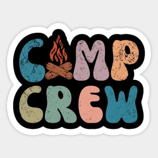 Camp Crew Retro Groovy Vintage Happy First Day Of School Sticker